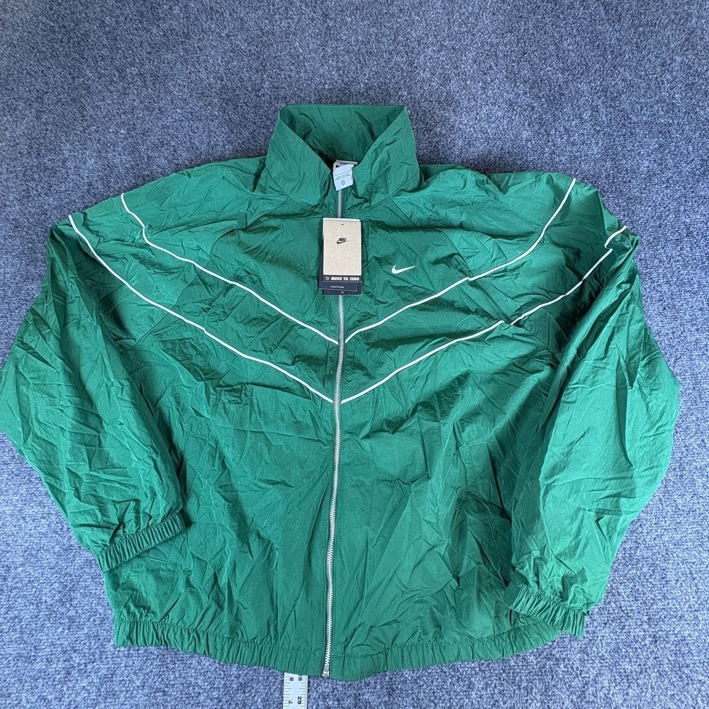 Nike Windrunner Loose UV Woven Jacket Womens 1X Plus Gorge Green Sail Full Zip
